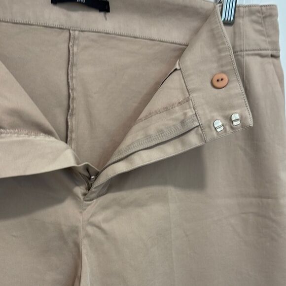 Jarbo Women’s Cotton Tan Wide Leg Trouser Pants 42 XL 14 - Picture 3 of 6